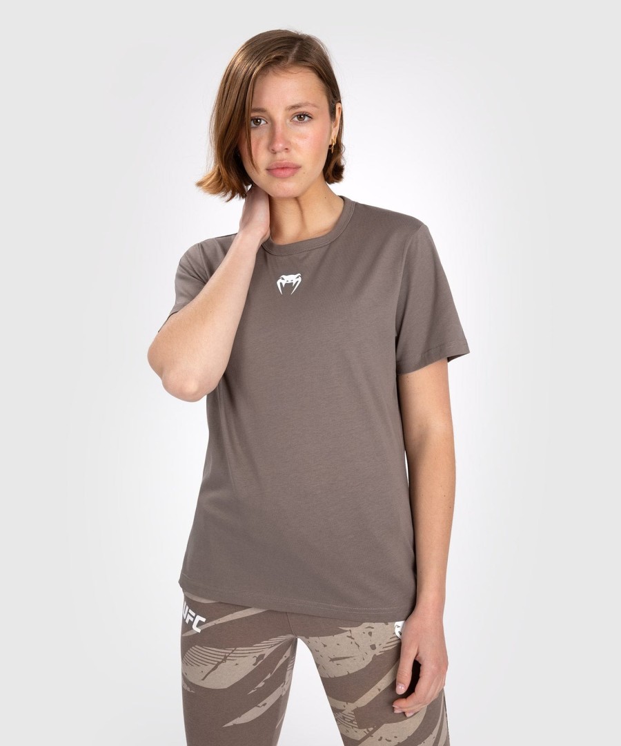 ufc adrenaline by venum fight week damen kurzarm-baumwoll-t-shirt – bronze
