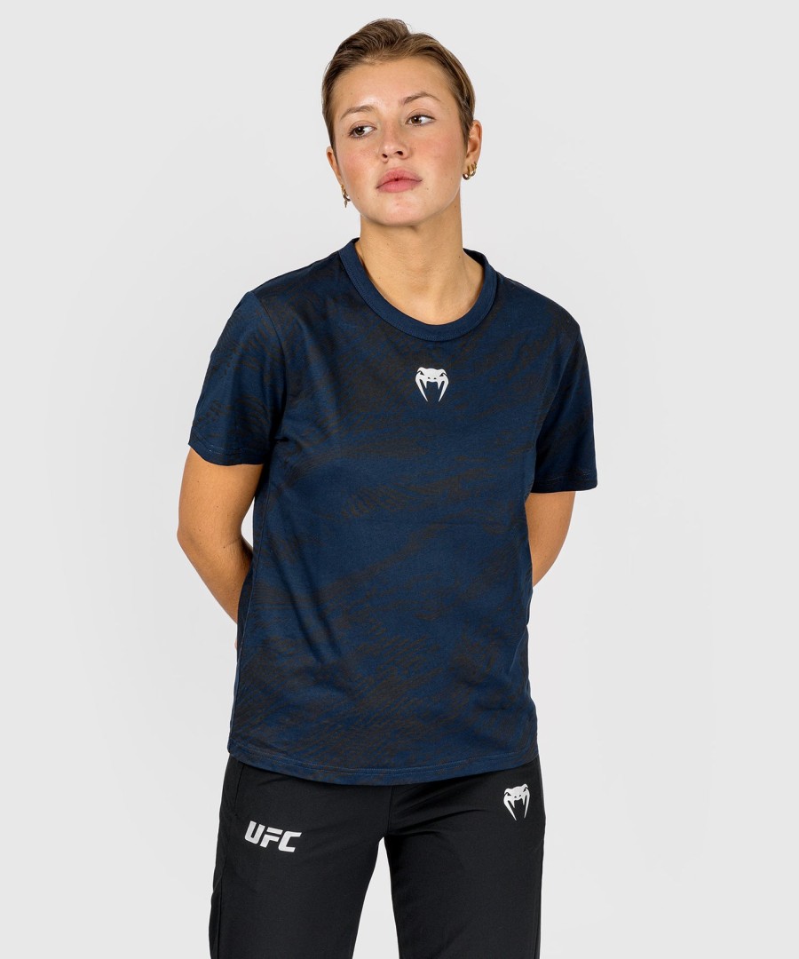 ufc fusion by venum fight week damen kurzarm-baumwoll-t-shirt – ozeanblau