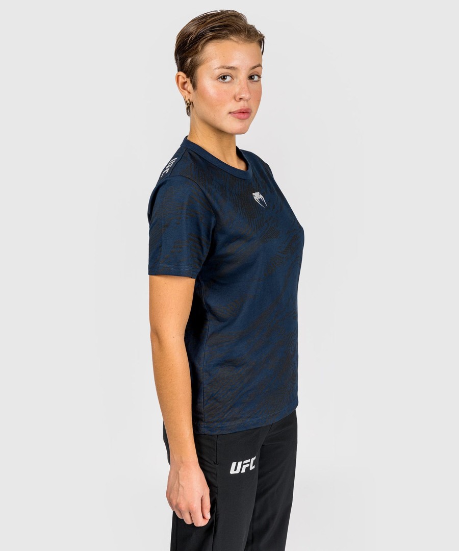 ufc fusion by venum fight week damen kurzarm-baumwoll-t-shirt – ozeanblau