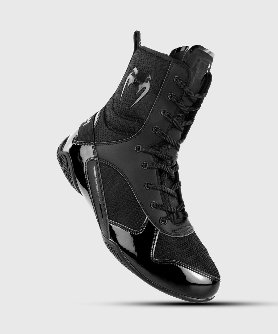 venum elite boxschuhe - schwarzschwarz