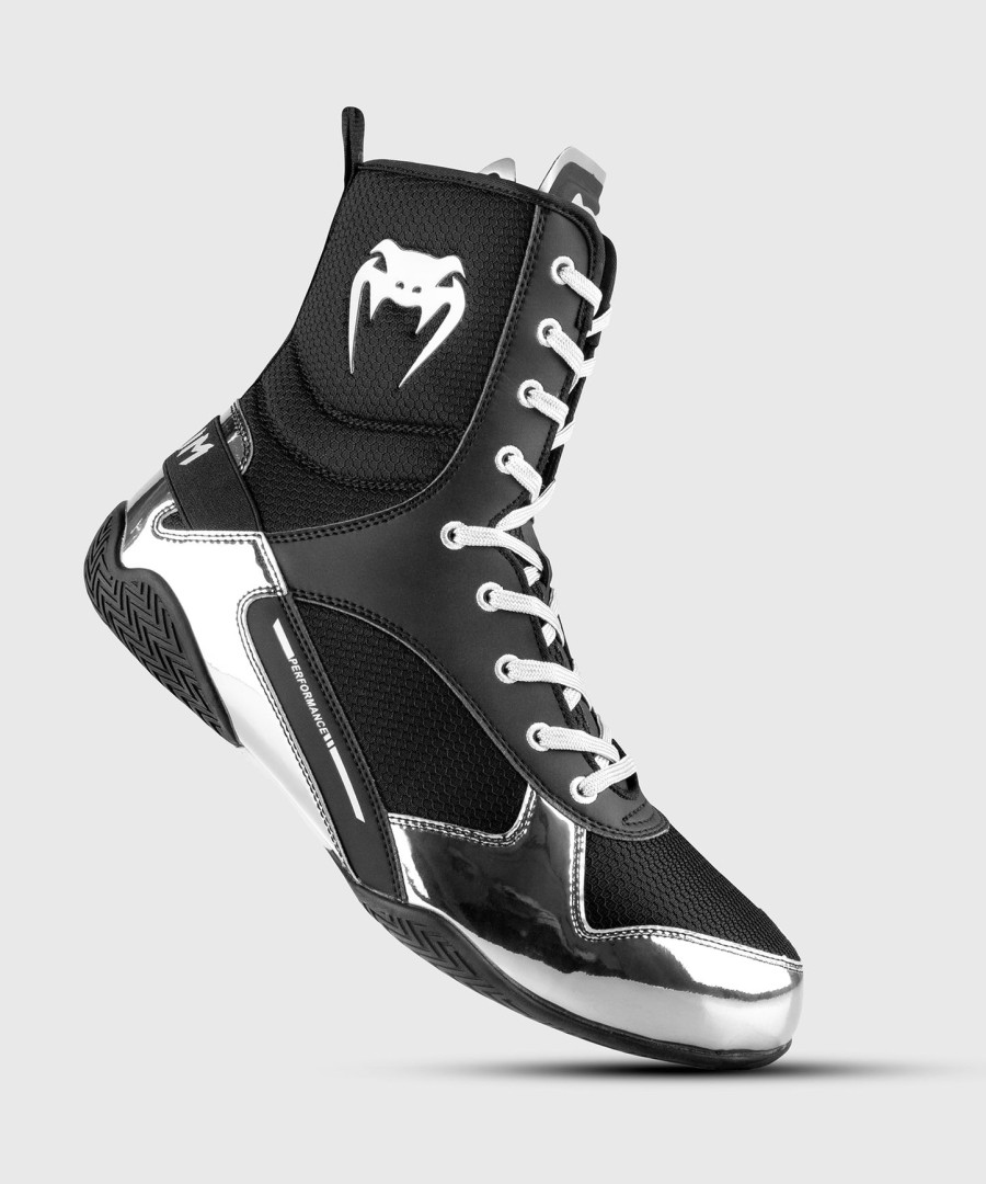 venum elite boxschuhe - schwarzsilber