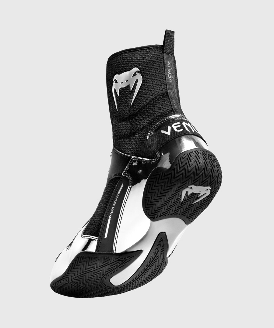 venum elite boxschuhe - schwarzsilber