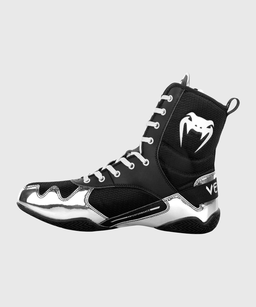 venum elite boxschuhe - schwarzsilber