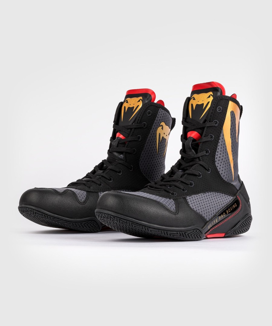 venum elite boxschuhe – sturmgraugold