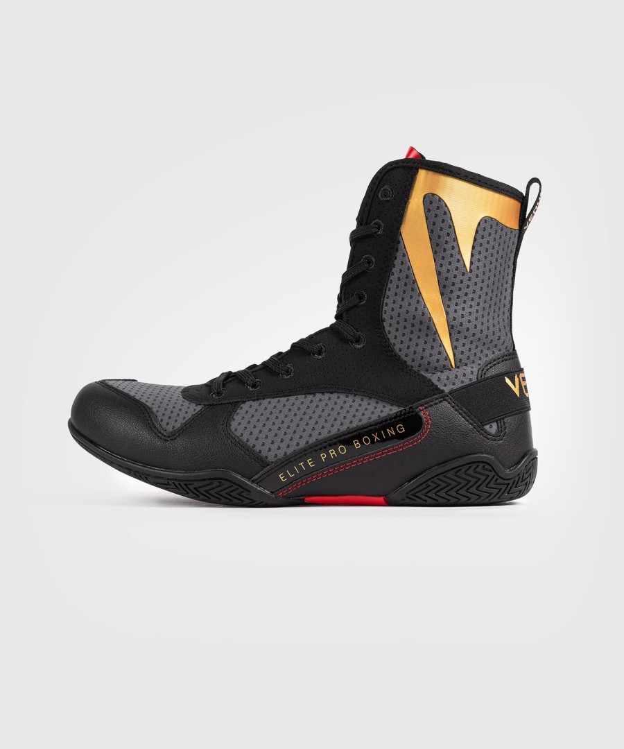venum elite boxschuhe – sturmgraugold