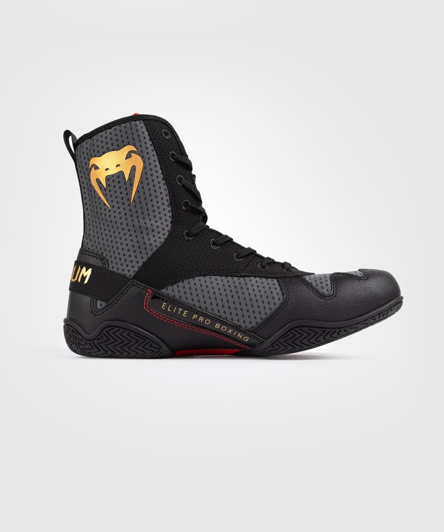 venum elite boxschuhe – sturmgraugold