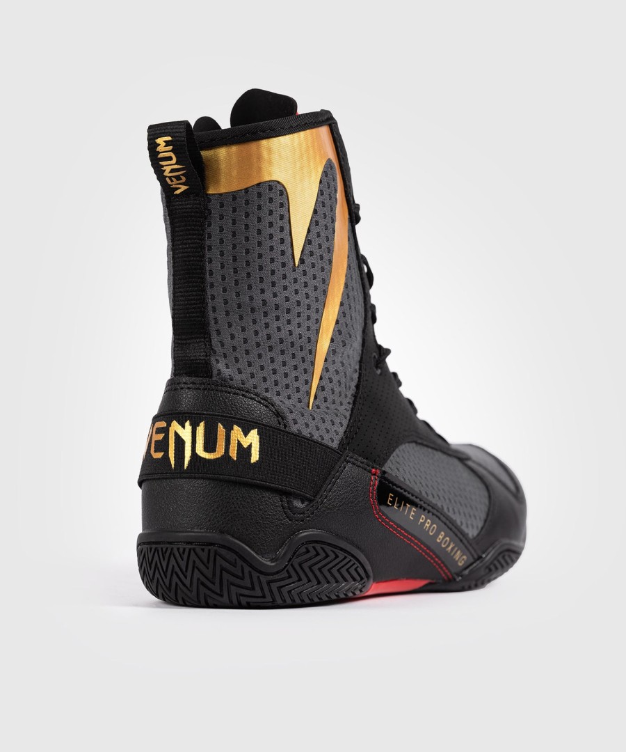 venum elite boxschuhe – sturmgraugold
