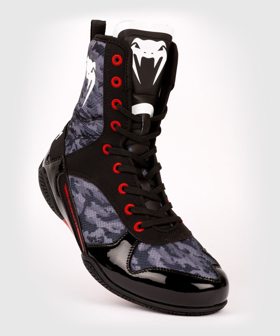 venum elite boxschuhe – dunkel-camo