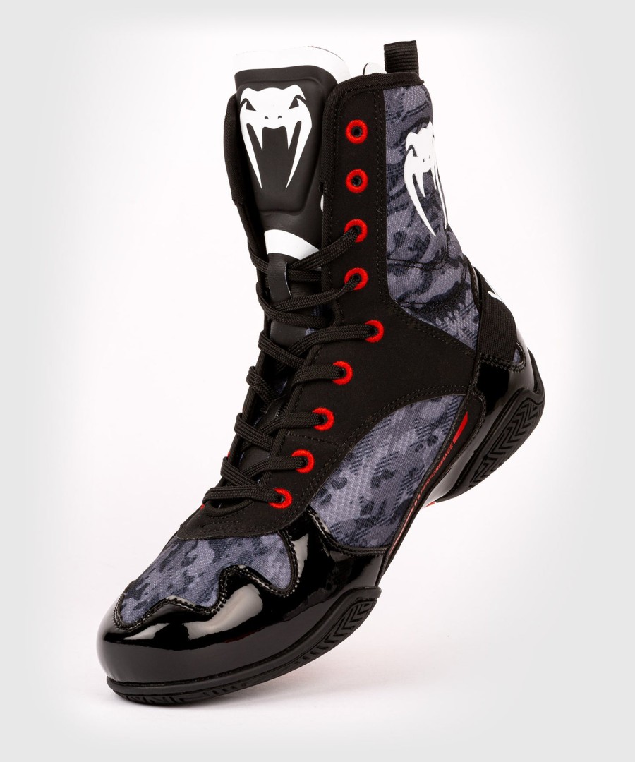 venum elite boxschuhe – dunkel-camo