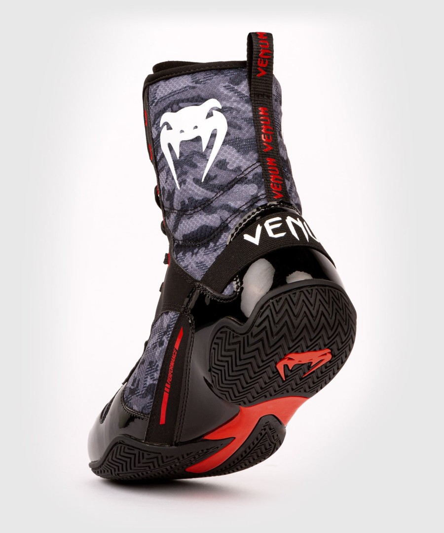 venum elite boxschuhe – dunkel-camo