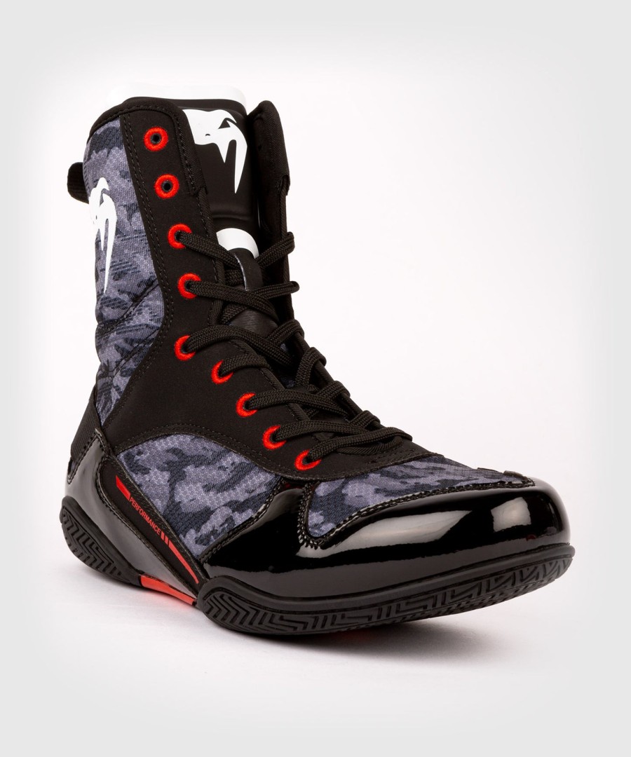 venum elite boxschuhe – dunkel-camo
