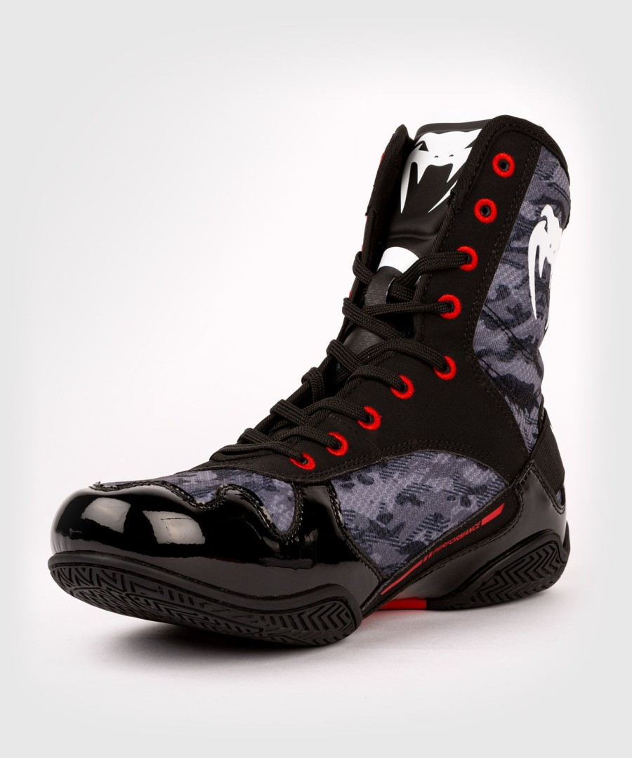 venum elite boxschuhe – dunkel-camo