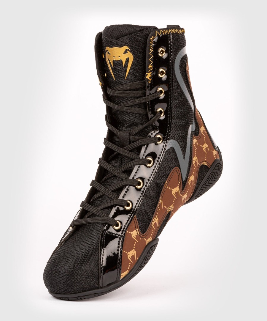 venum elite evo monogram boxschuhe – schwarzbraun