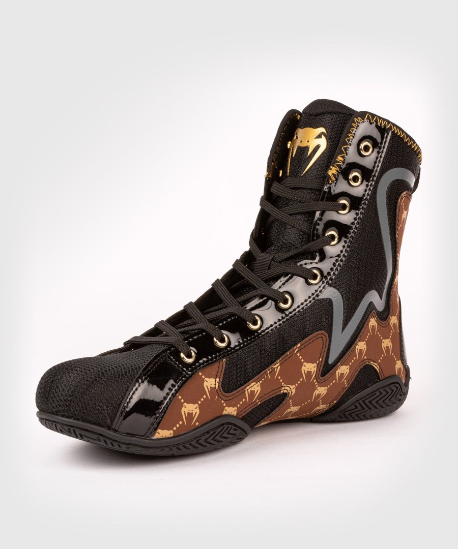 venum elite evo monogram boxschuhe – schwarzbraun