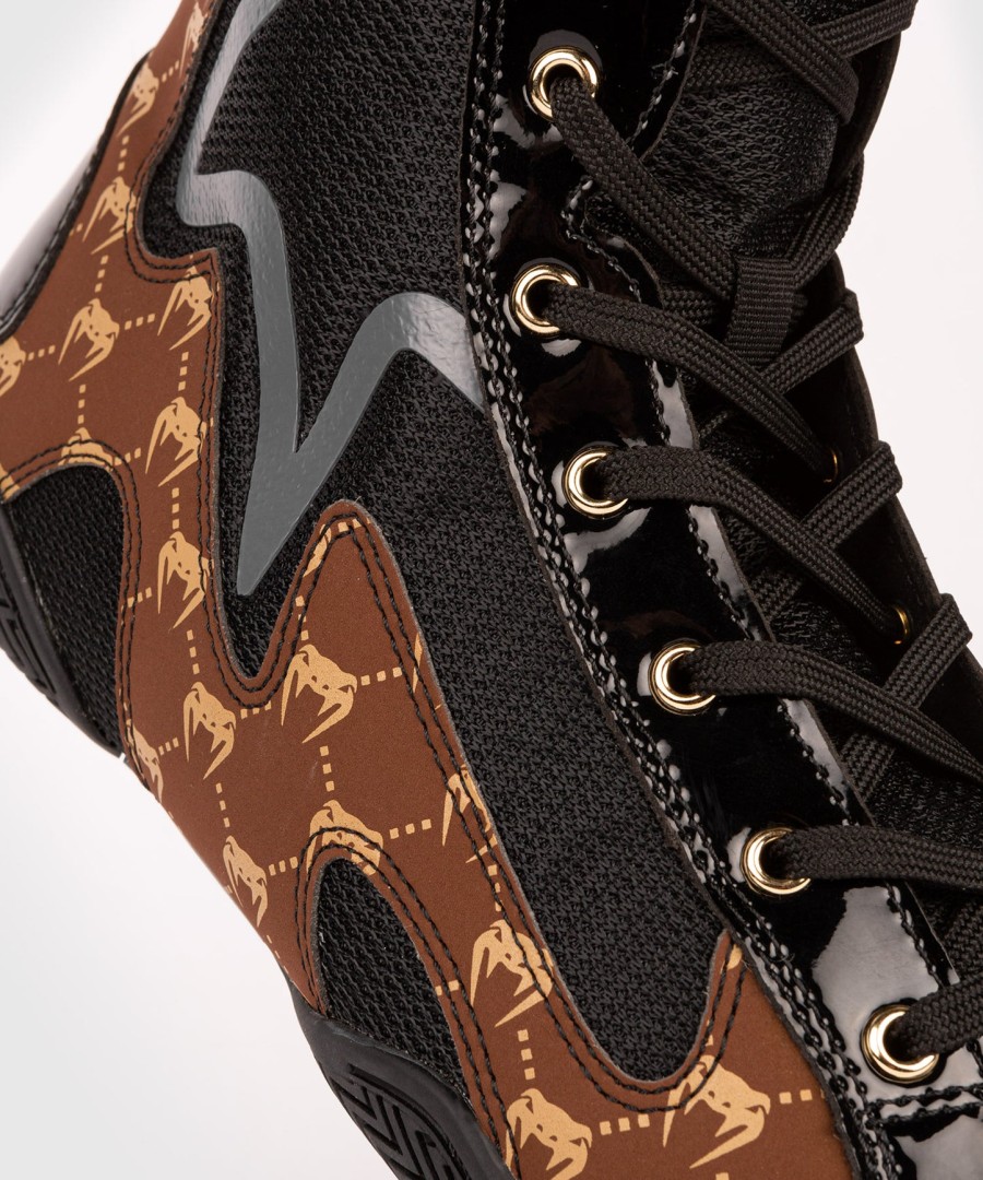 venum elite evo monogram boxschuhe – schwarzbraun