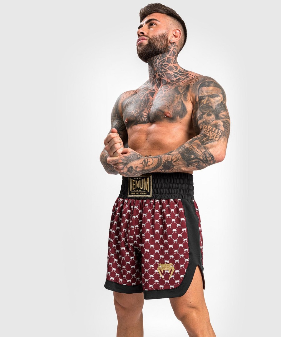 venum monogram boxshorts - schwarzburgunderrot