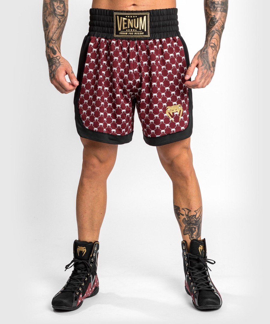 venum monogram boxshorts - schwarzburgunderrot