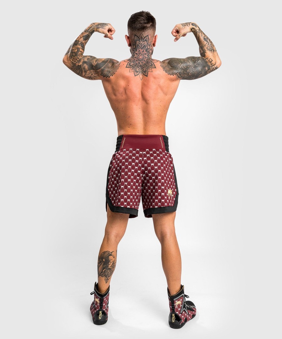 venum monogram boxshorts - schwarzburgunderrot
