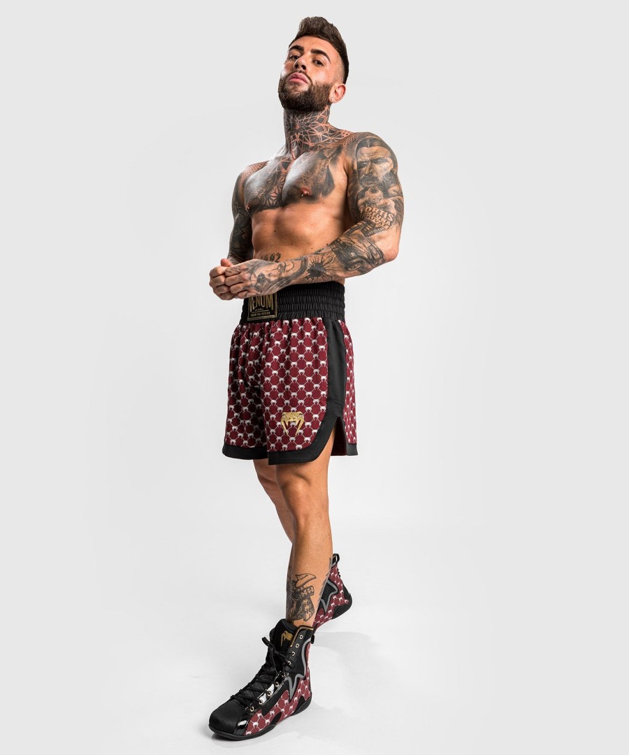 venum monogram boxshorts - schwarzburgunderrot