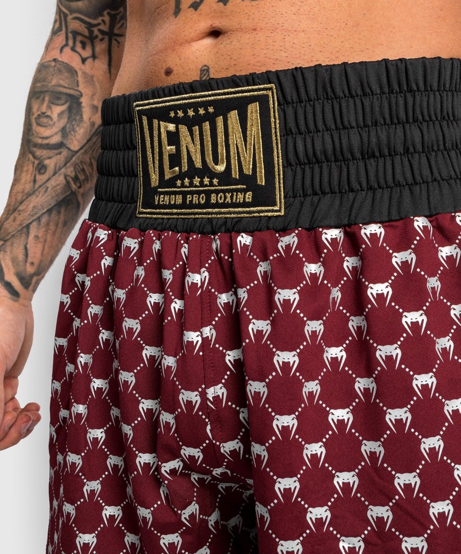 venum monogram boxshorts - schwarzburgunderrot