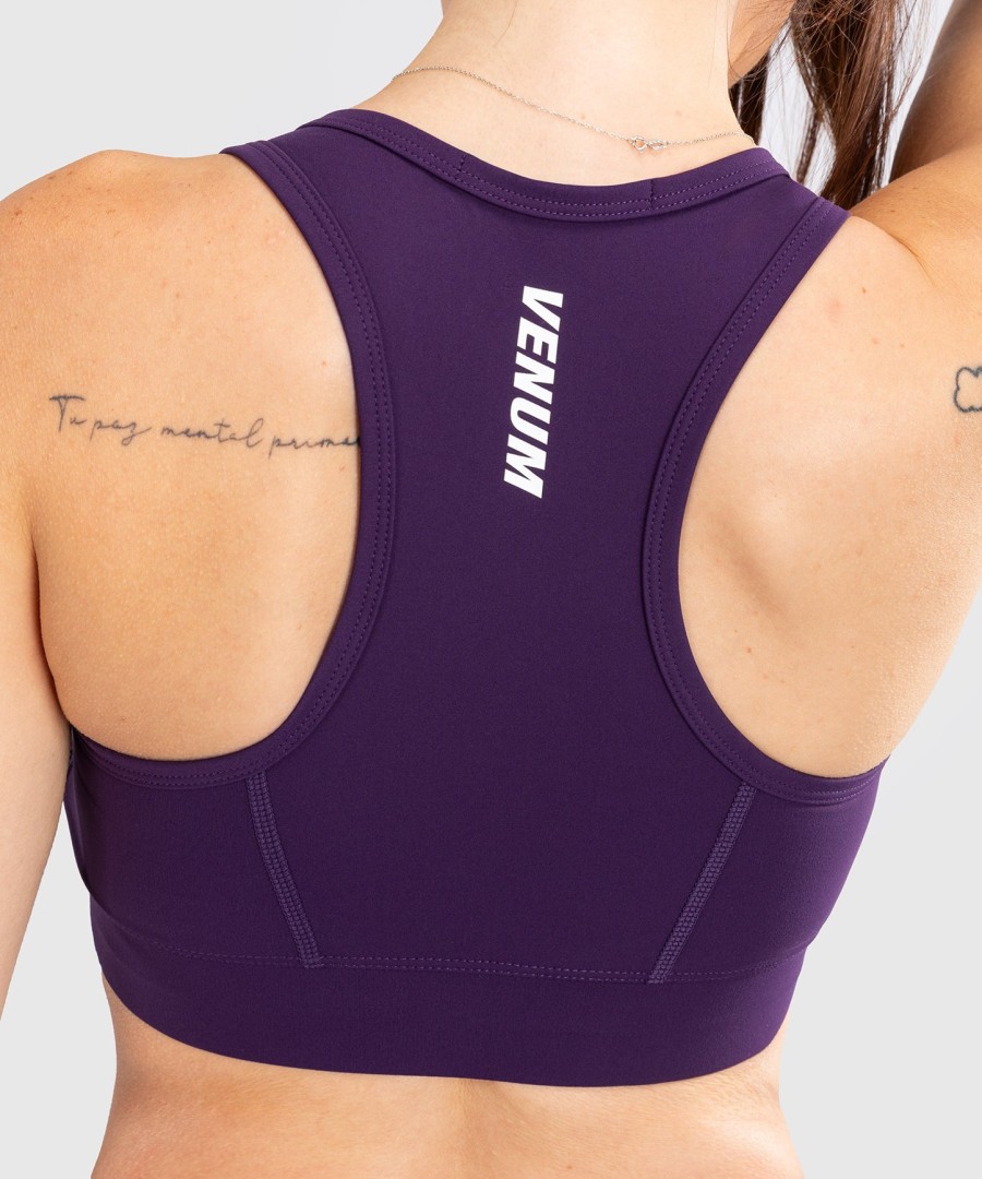 venum essential damen sport-bh mit mittlerem halt – dunkelviolett