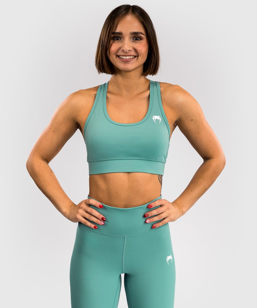 venum essential damen sport-bh mit mittlerem halt – aquagrün