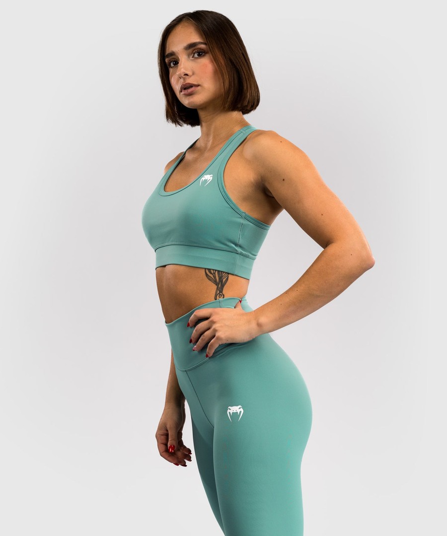 venum essential damen sport-bh mit mittlerem halt – aquagrün