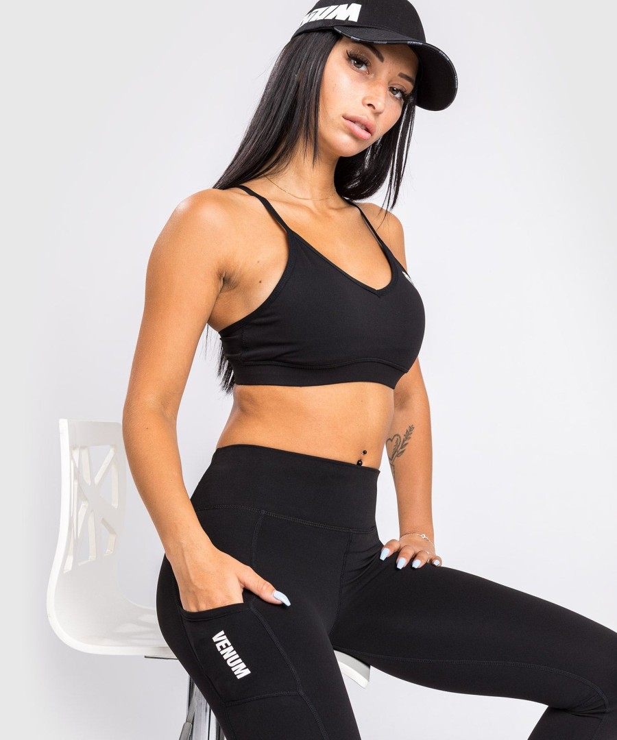 venum essential low impact sport-bh – schwarz