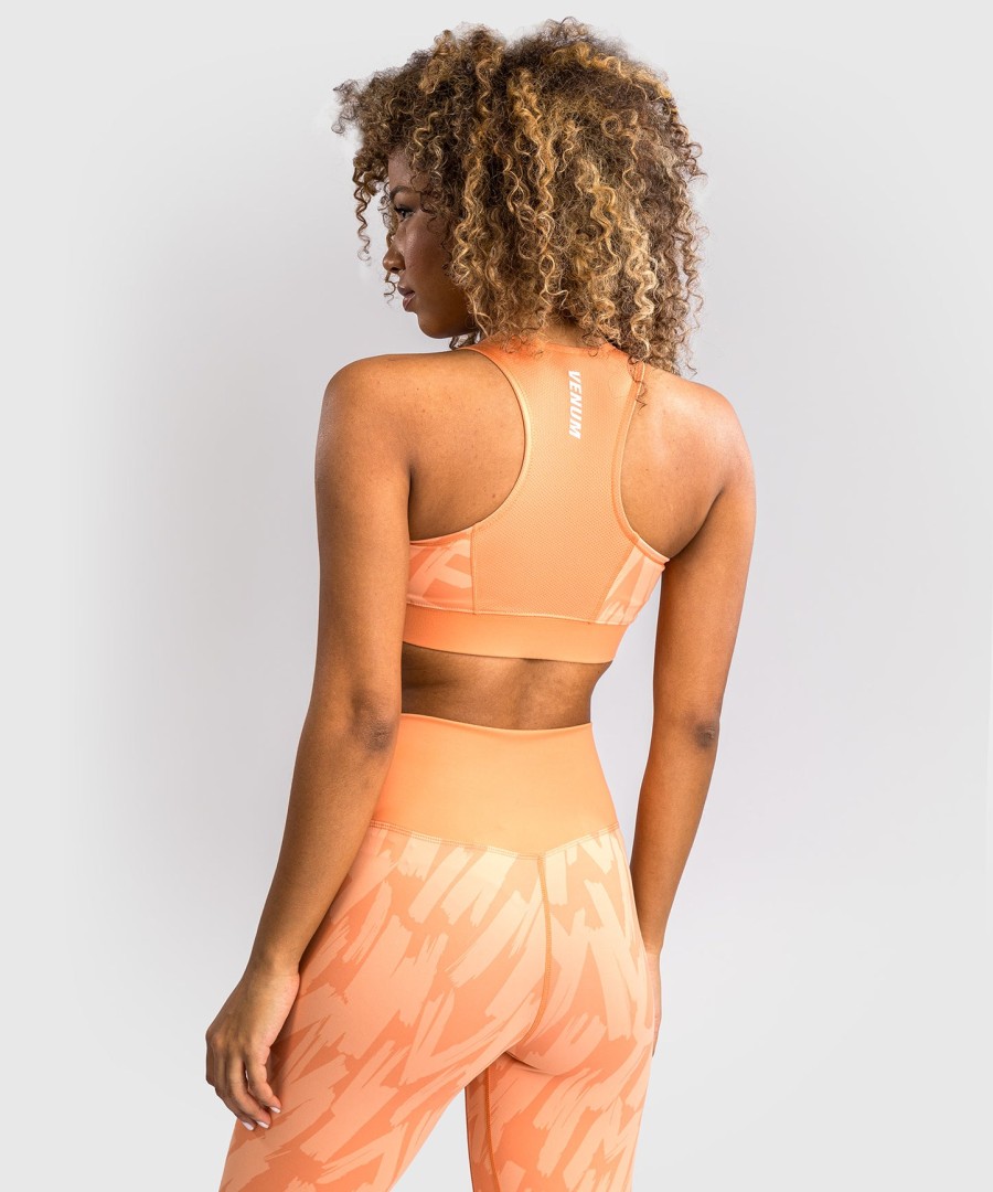 venum graffiti damen-sport-bh - samt-aprikose