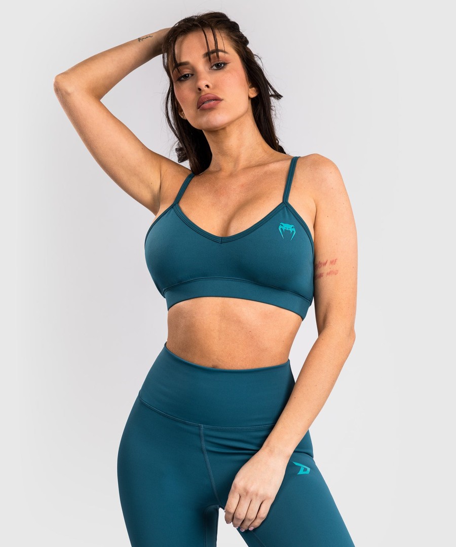 venum x demi damen sport-bh – azurblau