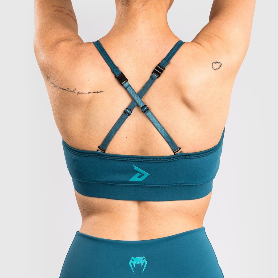 venum x demi damen sport-bh – azurblau