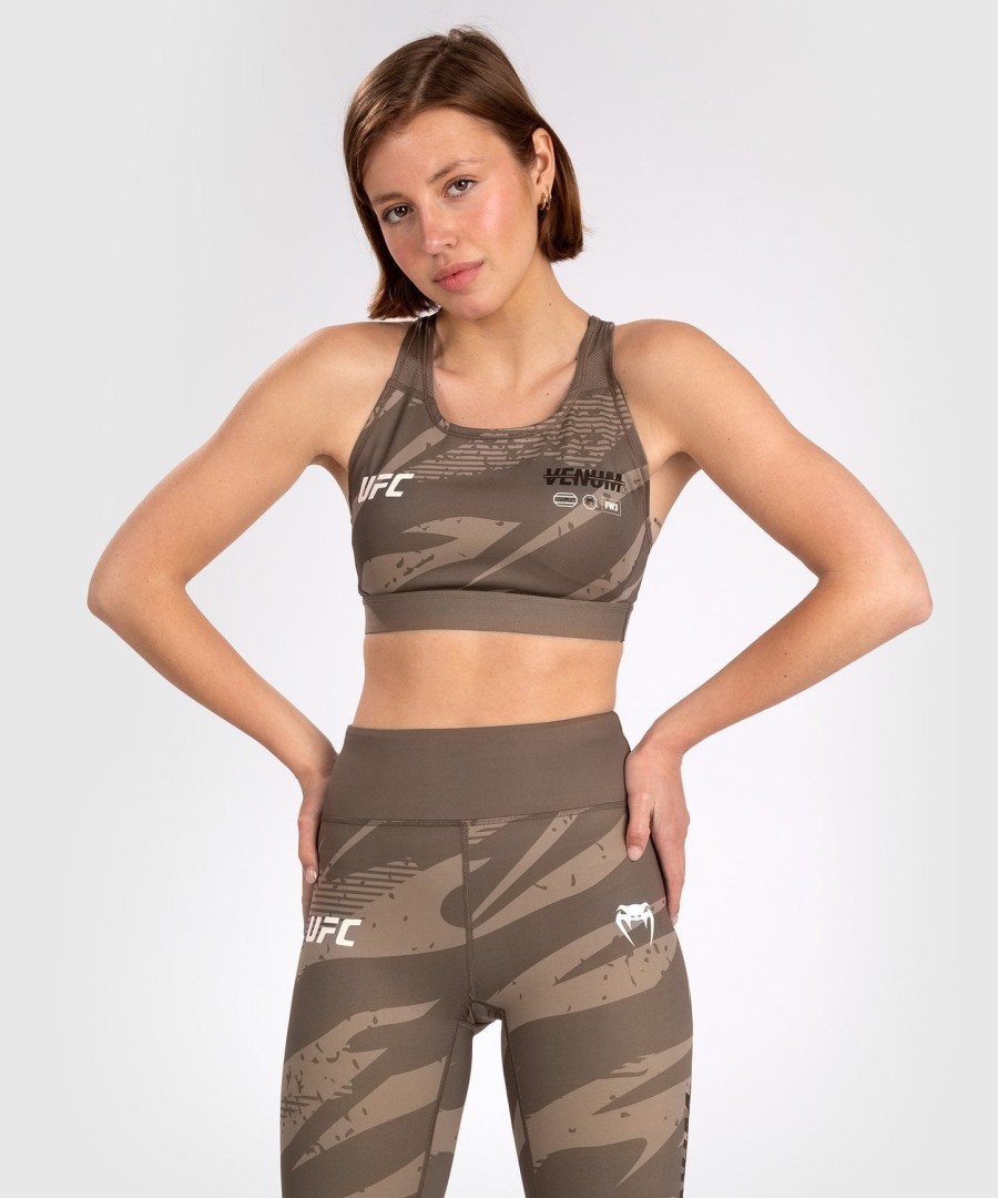 ufc adrenaline by venum fight week sport-bh für damen – wüstentarnmuster