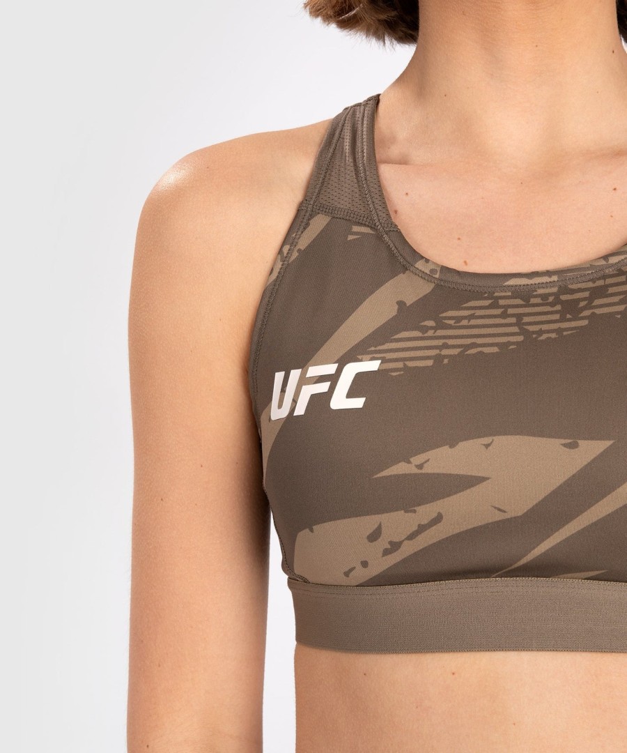 ufc adrenaline by venum fight week sport-bh für damen – wüstentarnmuster