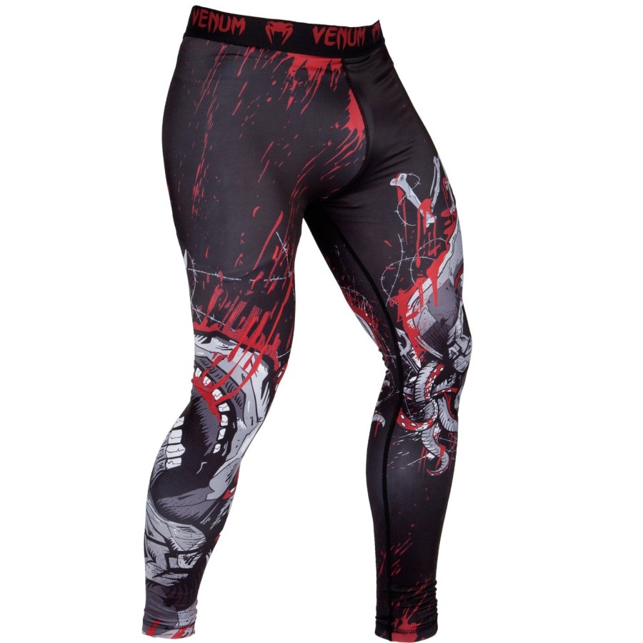 venum pirate 3.0 kompressionsstrumpfhose – schwarzrot