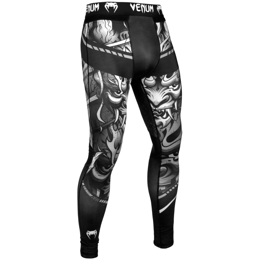 venum devil kompressionsstrumpfhose – weißschwarz