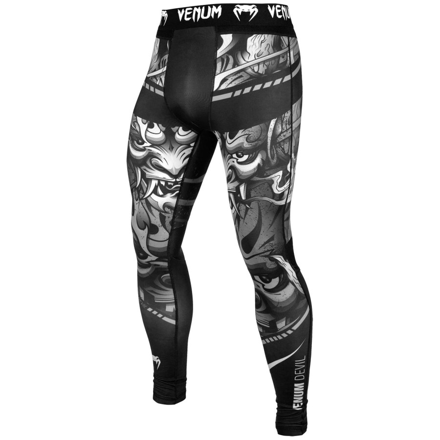 venum devil kompressionsstrumpfhose – weißschwarz