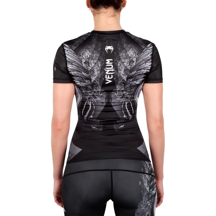 venum phoenix rashguard – kurzarm – schwarzweiß – für damen