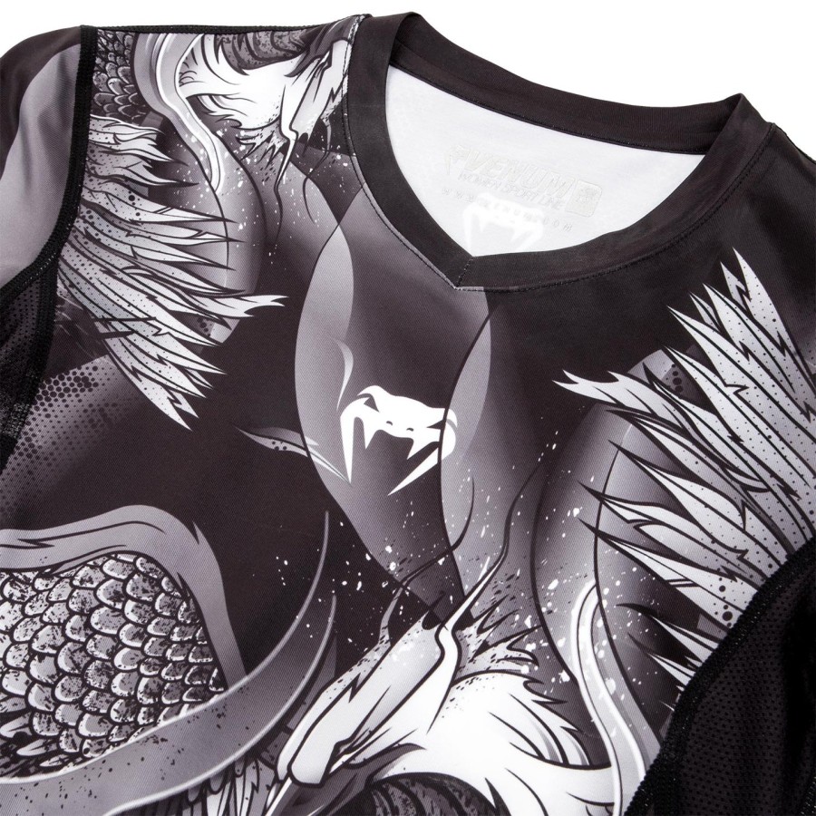 venum phoenix rashguard – kurzarm – schwarzweiß – für damen