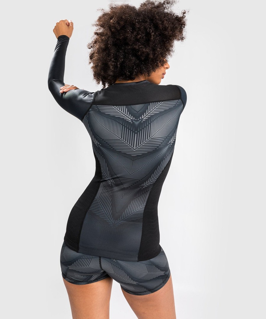 venum phantom rashguard langarm - für damen - schwarzrot