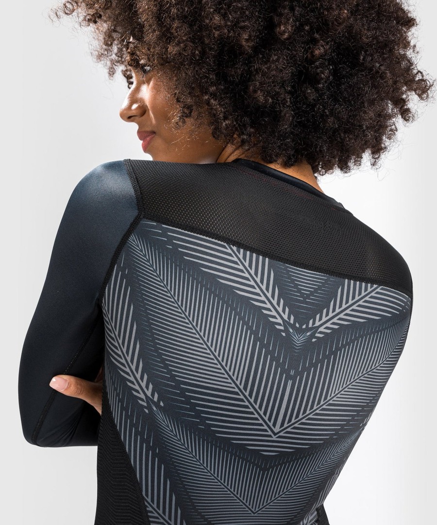 venum phantom rashguard langarm - für damen - schwarzrot
