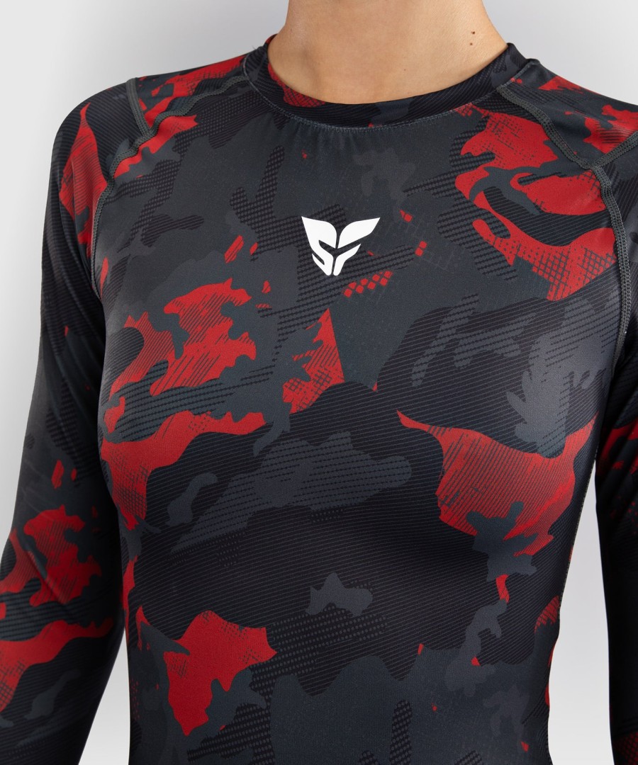 venum x sophia rose damen langarm-rashguard - urban red camo