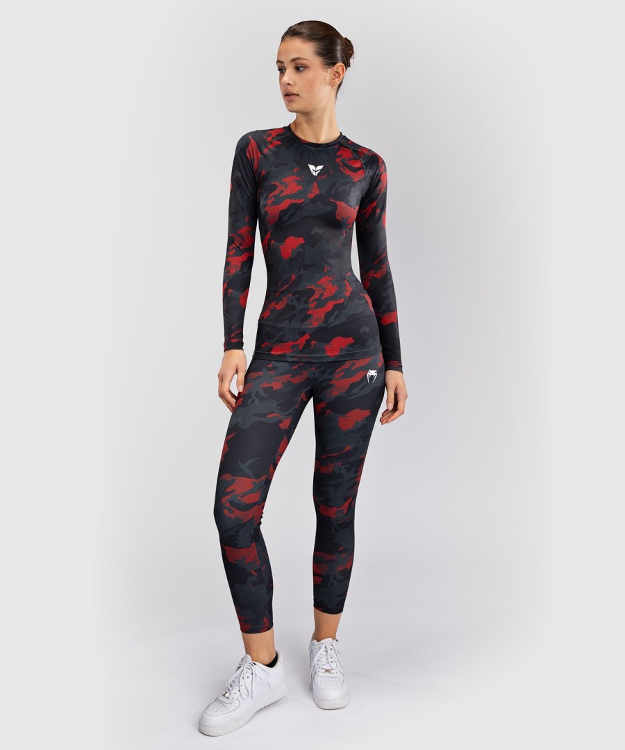 venum x sophia rose damen langarm-rashguard - urban red camo