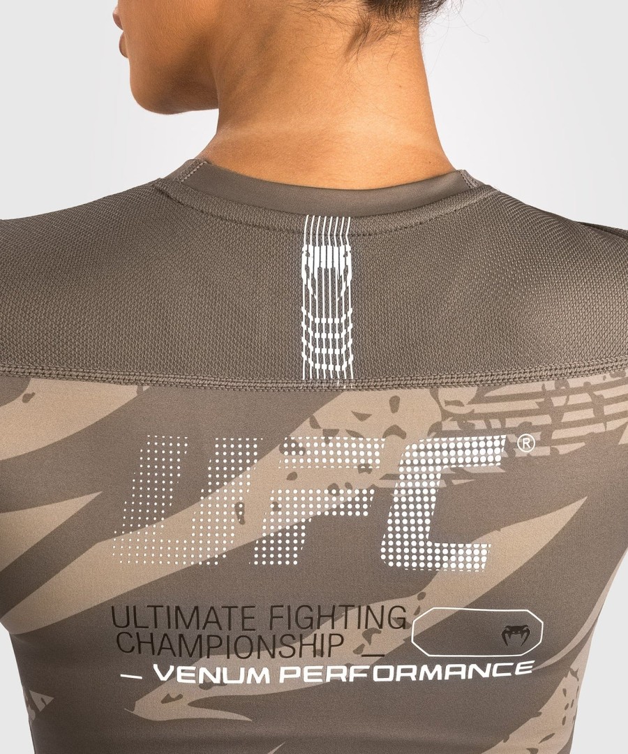 ufc adrenaline by venum fight week damen performance langarm-rashguard – wüstentarnmuster
