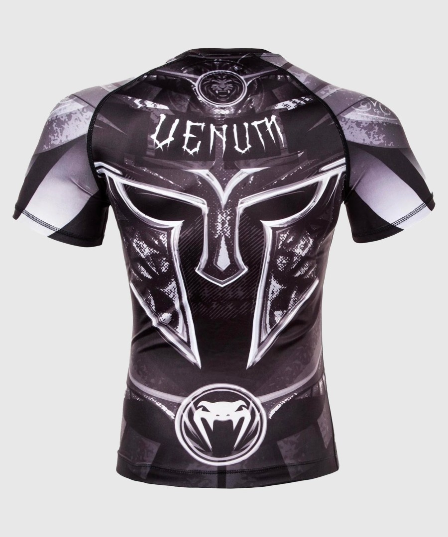venum gladiator 3.0 rashguard - schwarzweiß - kurzarm