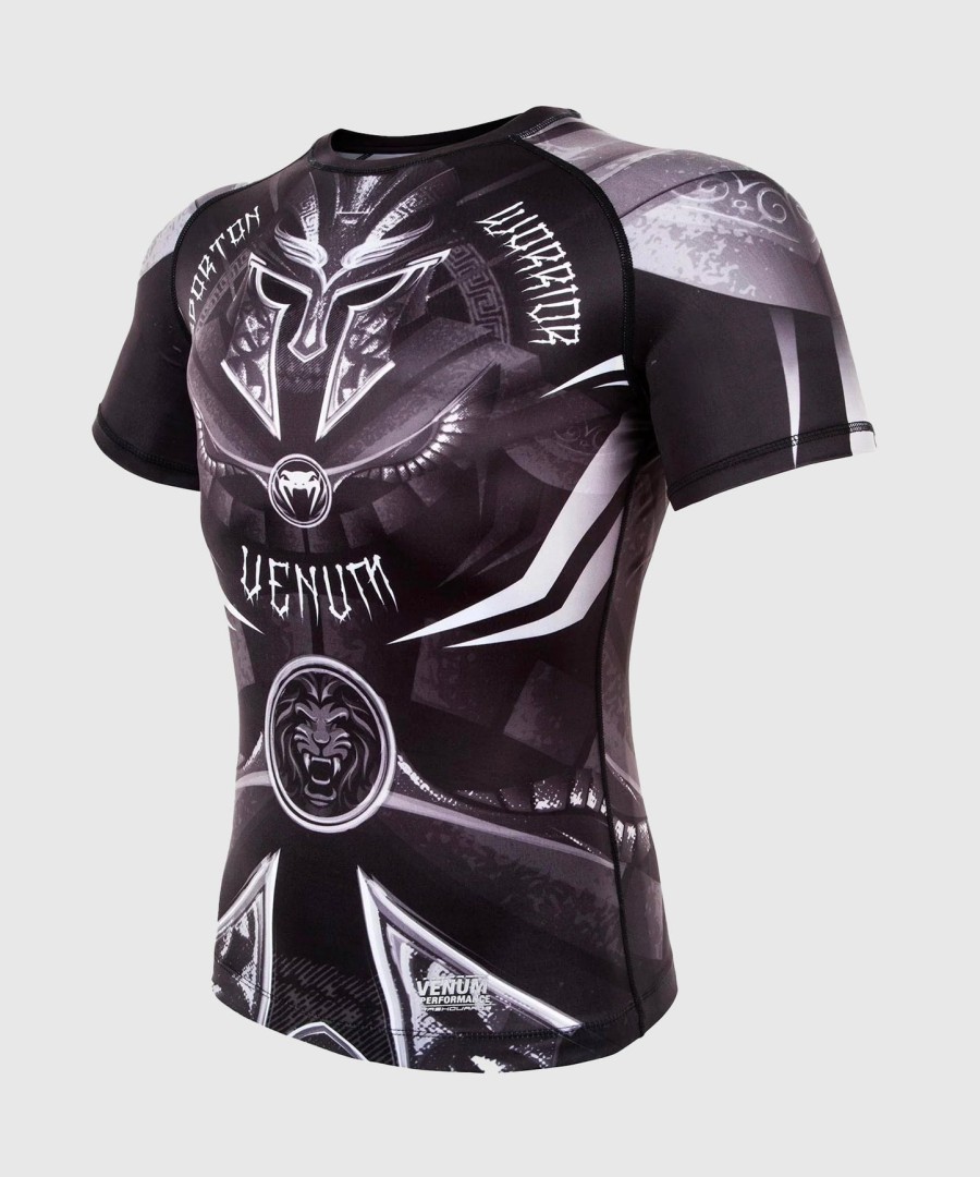 venum gladiator 3.0 rashguard - schwarzweiß - kurzarm
