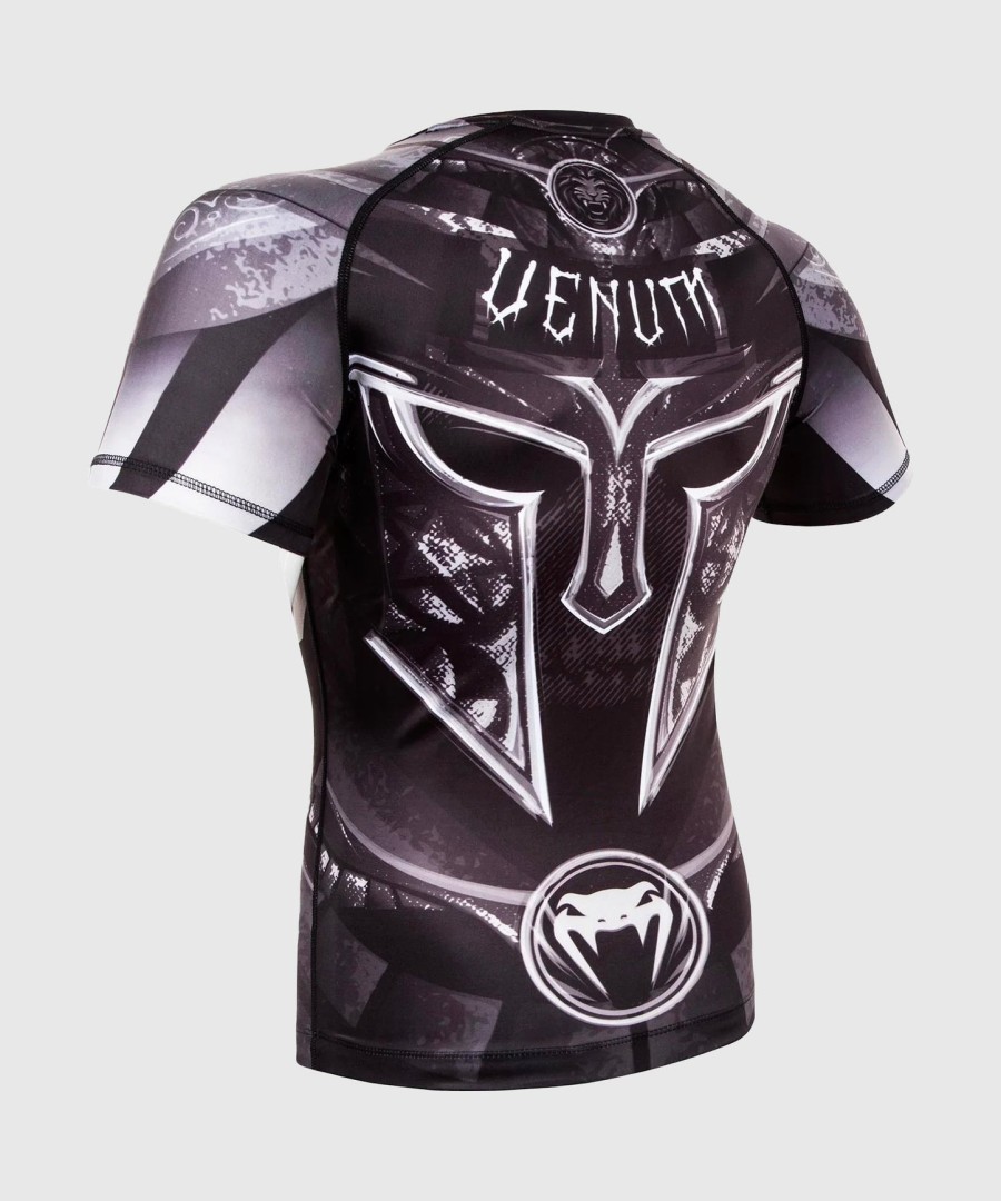 venum gladiator 3.0 rashguard - schwarzweiß - kurzarm