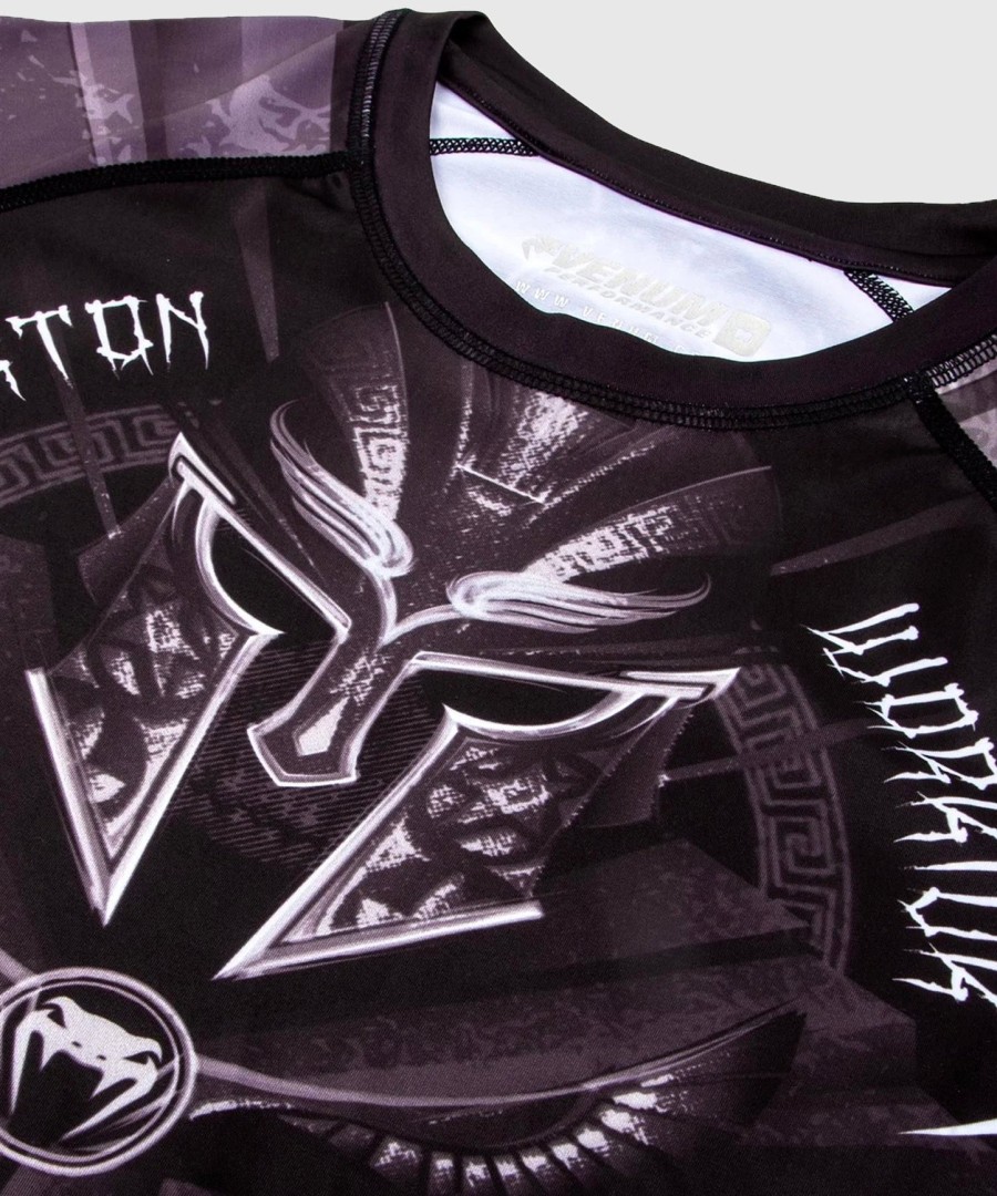 venum gladiator 3.0 rashguard - schwarzweiß - kurzarm