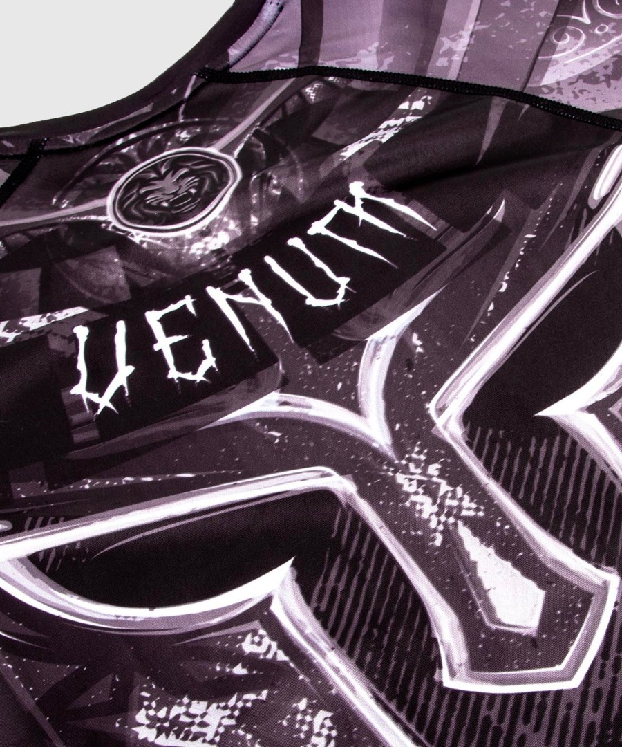 venum gladiator 3.0 rashguard - schwarzweiß - kurzarm