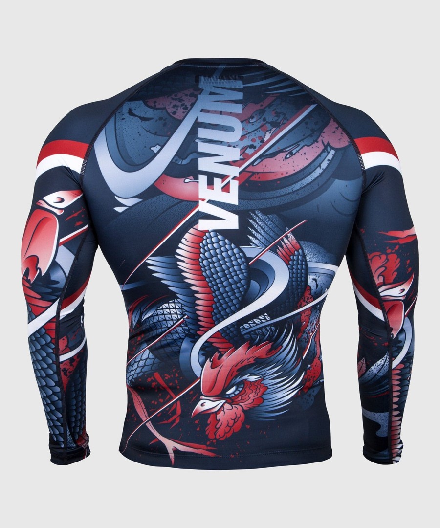 venum rooster rashguard – langarm – marineblauorange