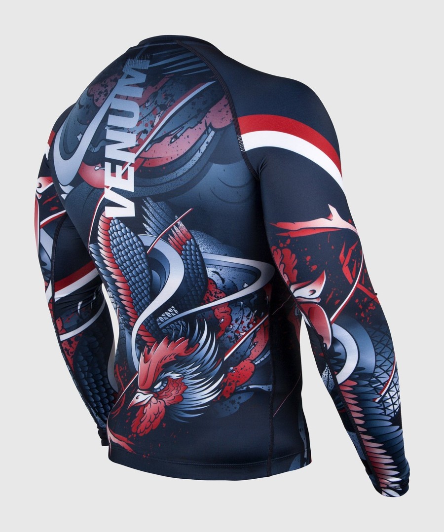 venum rooster rashguard – langarm – marineblauorange